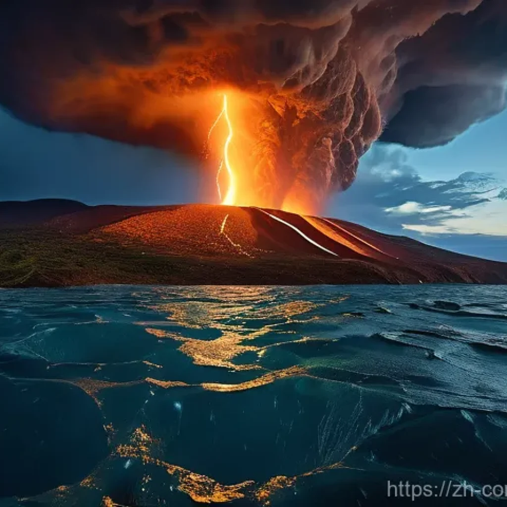 지구의 역사 - **Prompt: The Cosmic Furnace: Early Earth's Fiery Birth**
A breathtaking, highly detailed image ...