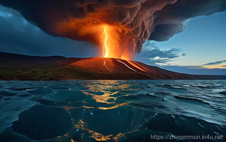 지구의 역사 - **Prompt: The Cosmic Furnace: Early Earth's Fiery Birth**
    A breathtaking, highly detailed image ...